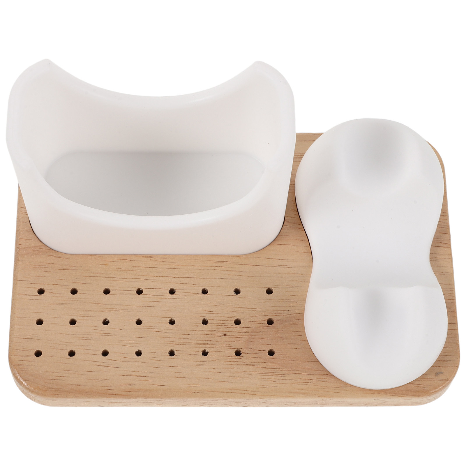 Silicone Nail Drill Holder wit - Tech Accessories Storage ulasan dan harga